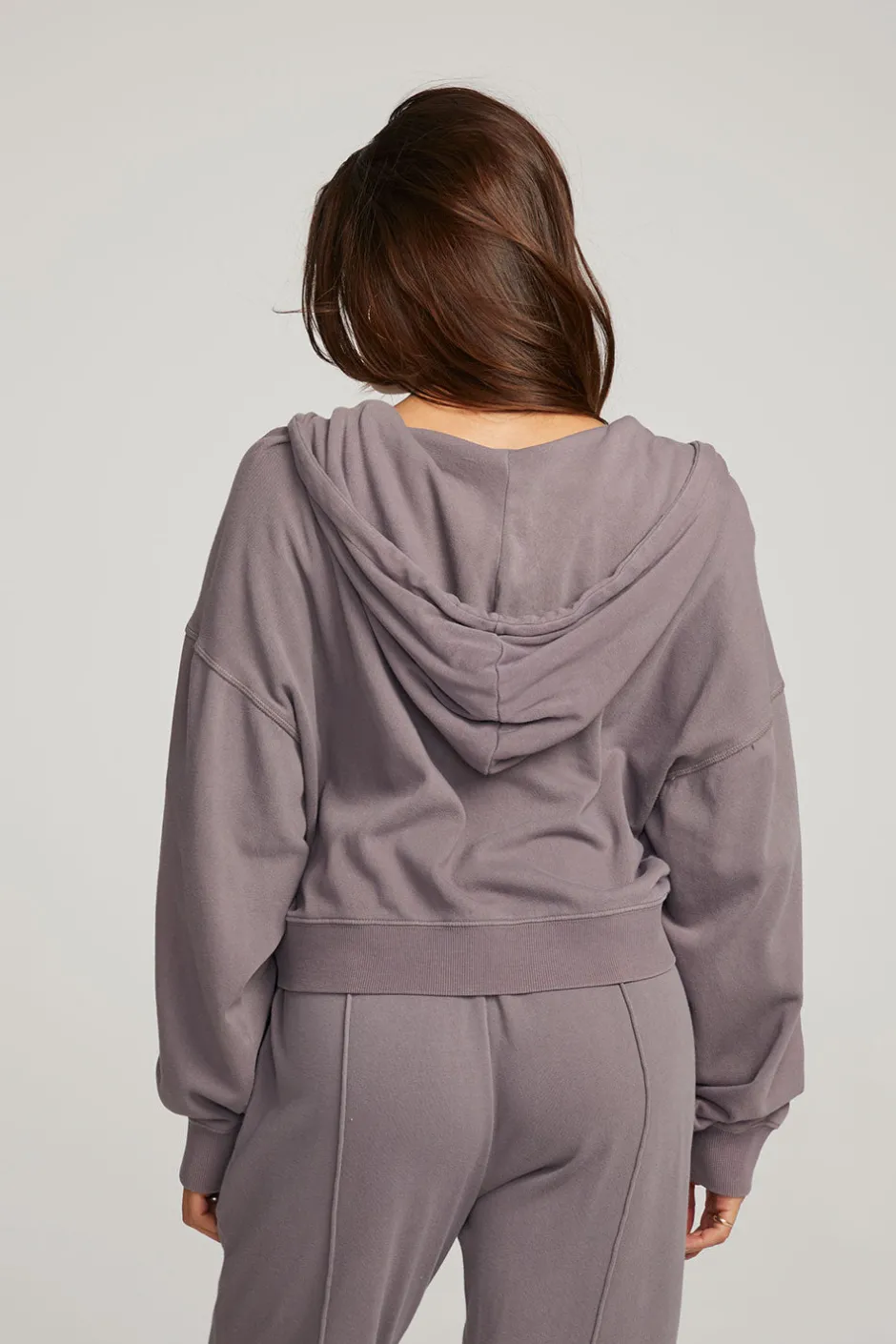 Women Chaser Brand Abilene Purple Sage Zip Up Hoodie