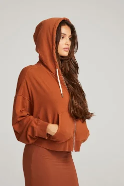 Women Chaser Brand Abilene Whiskey Zip Up Hoodie