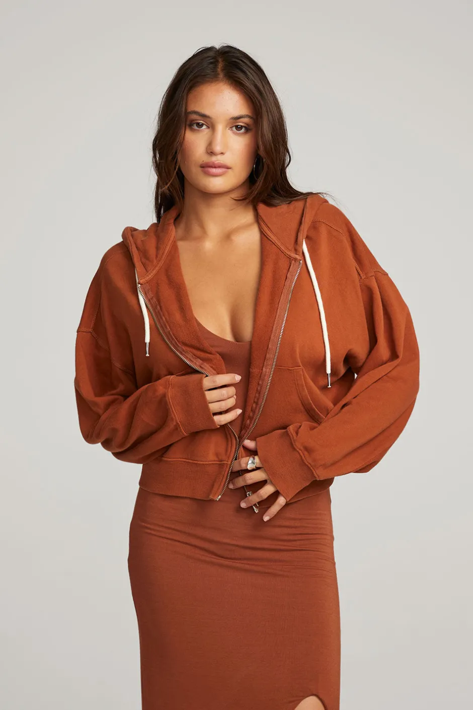 Women Chaser Brand Abilene Whiskey Zip Up Hoodie