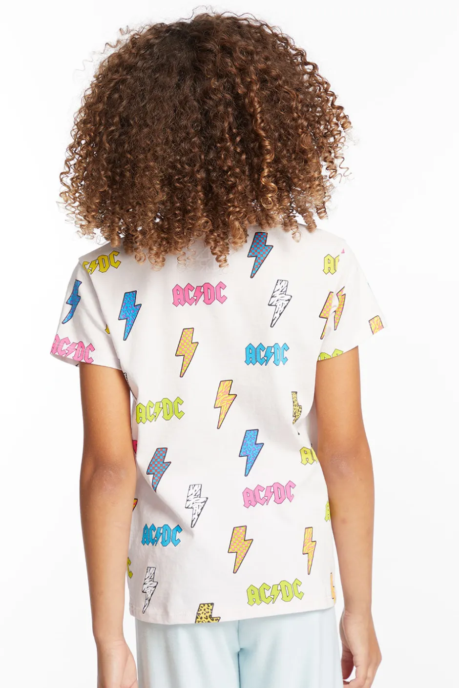 Women/Kids Chaser Brand AC/DC All Over Logos Girls Tee