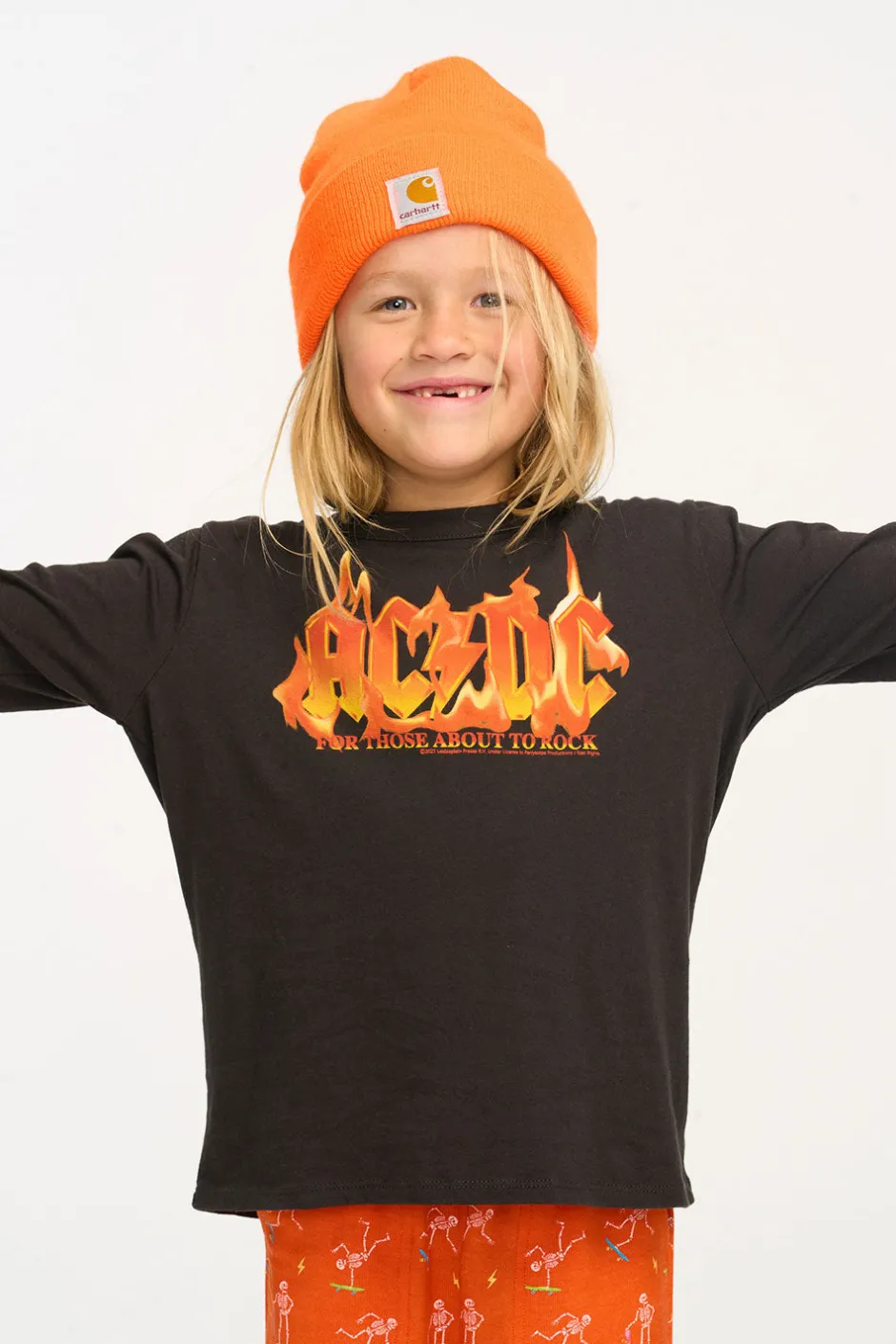 Women/Kids/BOY Chaser Brand AC/DC For Those About To Rock Boys Long Sleeve