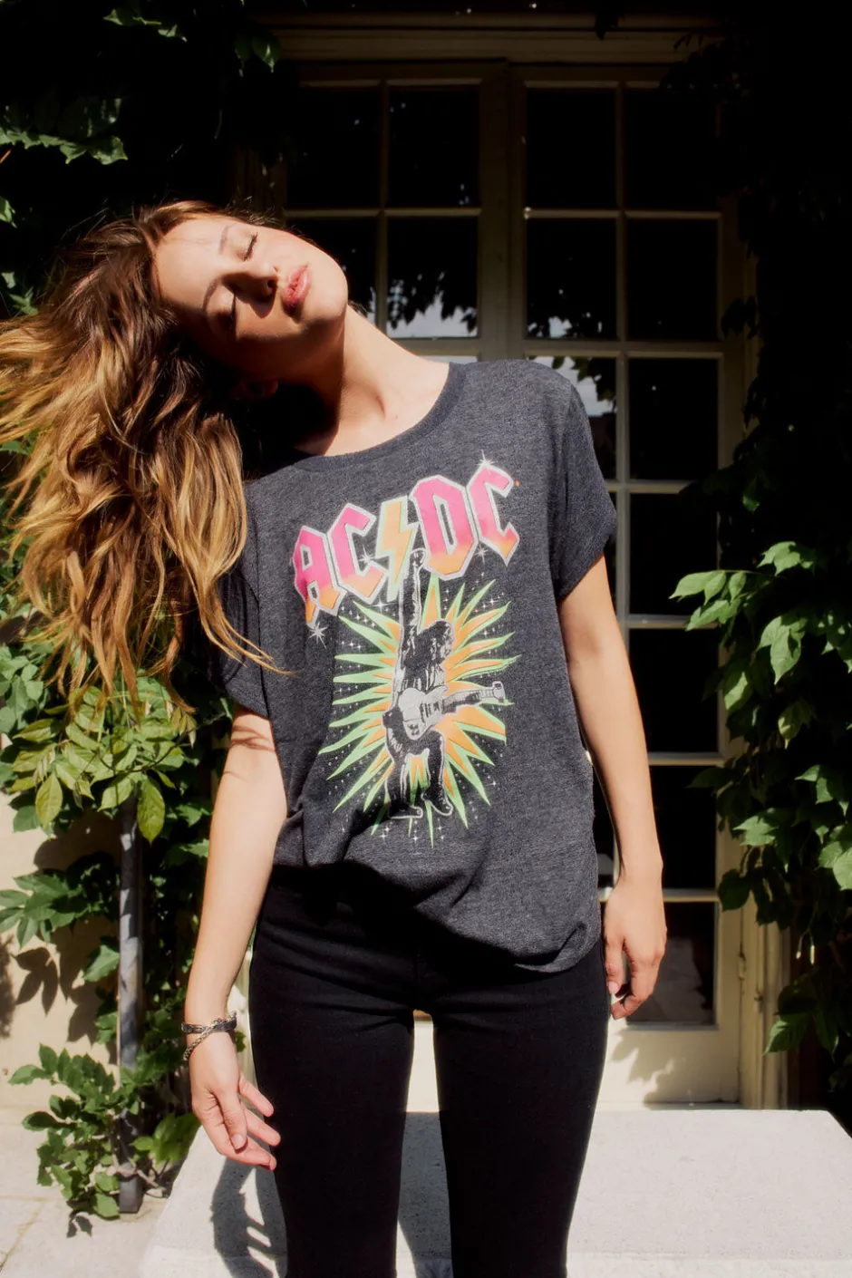 Women Chaser Brand AC/DC Let There Be Rock Tee