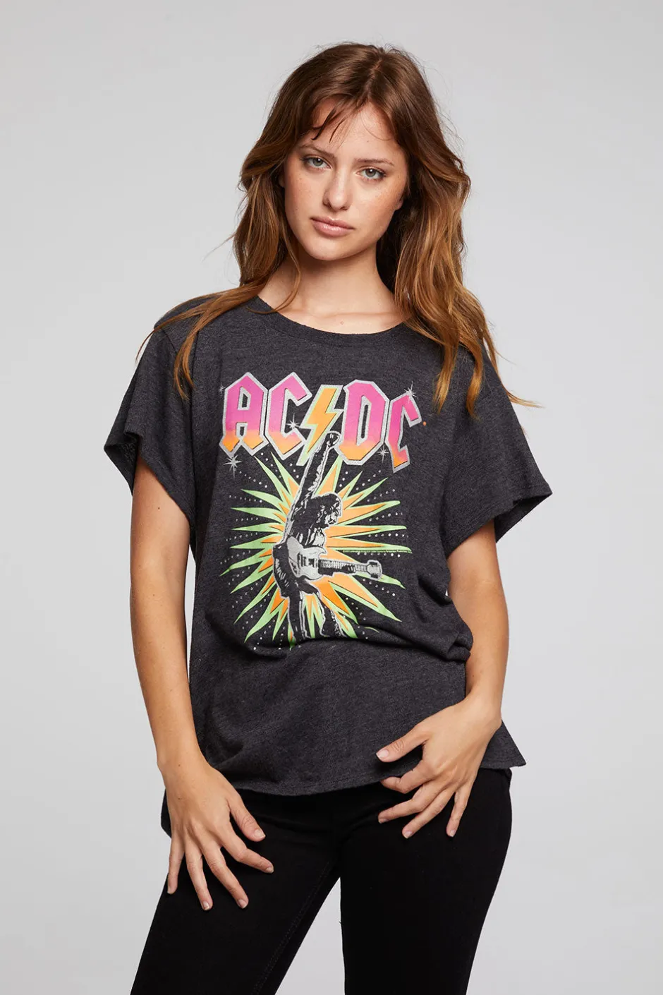 Women Chaser Brand AC/DC Let There Be Rock Tee