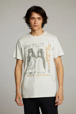 Women Chaser Brand Aerosmith Draw The Line Crew Neck Tee