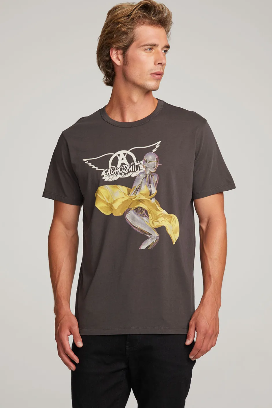 Women Chaser Brand Aerosmith Just Push Play Mens Tee