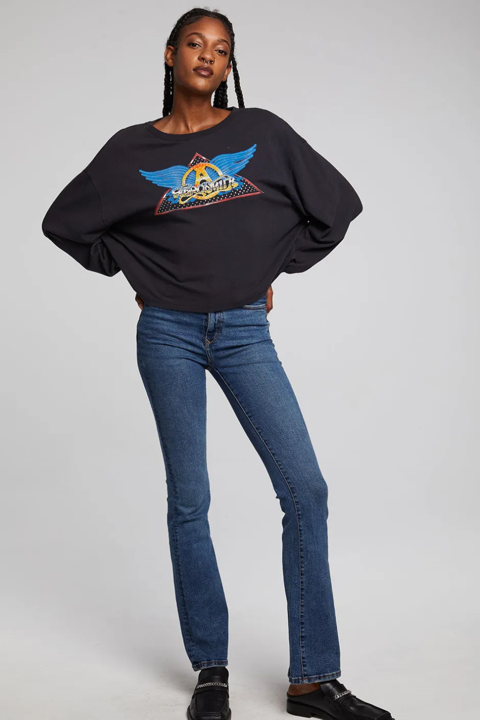 Women Chaser Brand Aerosmith Rock In A Hard Place Long Sleeve