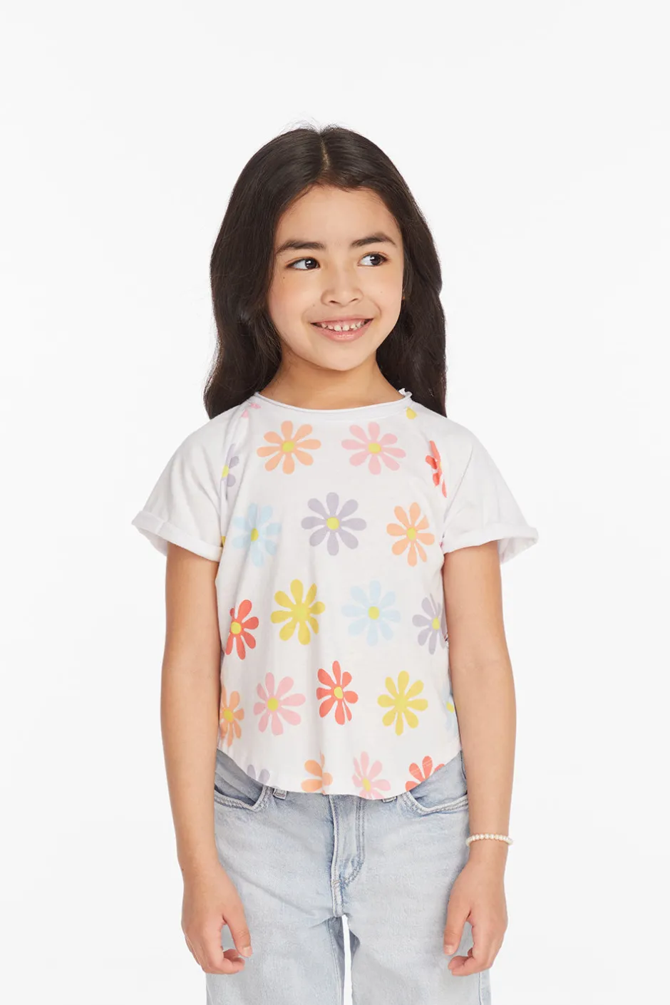 Kids Chaser Brand Allover Flower Girls Shirt