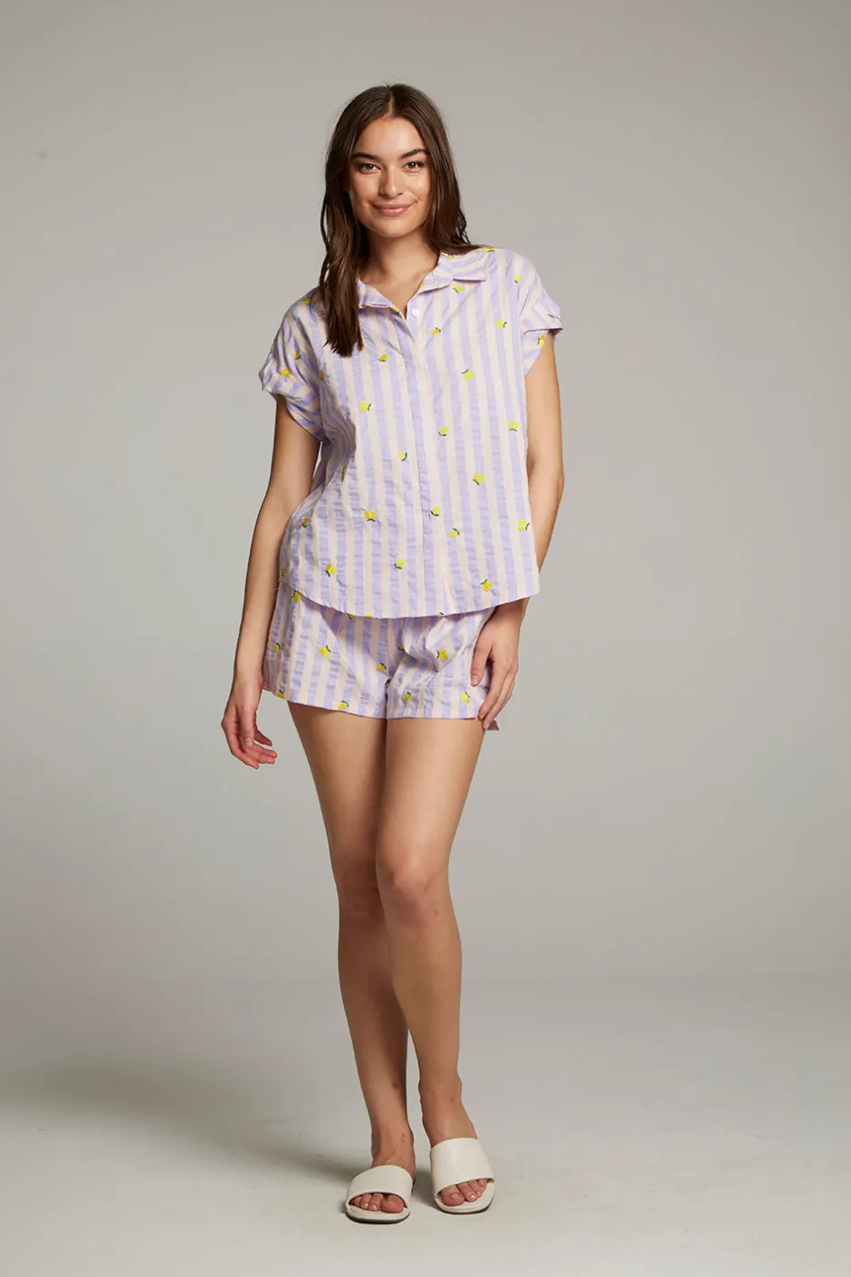 Women Chaser Brand Allover Lemons Shirt