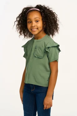 Kids Chaser Brand Anise Dark Forest Ruffle Top