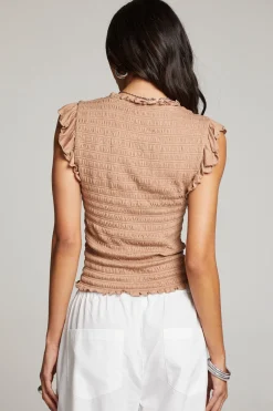 Women Chaser Brand Ann Warm Taupe Blouse