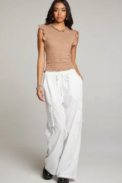 Women Chaser Brand Ann Warm Taupe Blouse