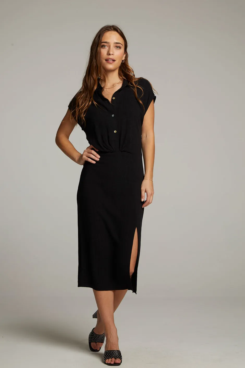 Women Chaser Brand Atlantic True Black Midi Dress