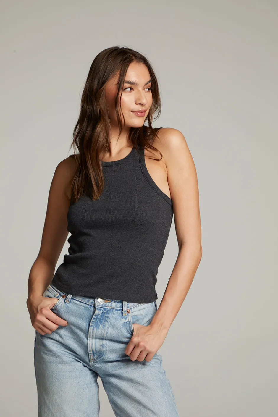 Women Chaser Brand August Black Tank Top