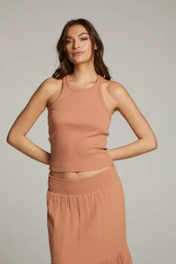 Women Chaser Brand August Bronze Tank Top