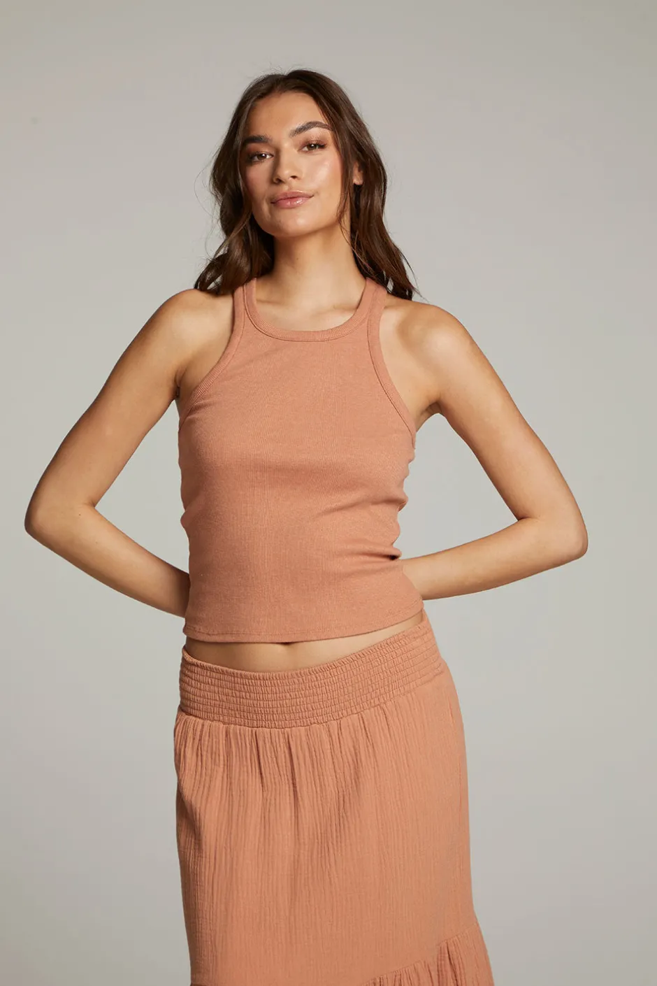 Women Chaser Brand August Bronze Tank Top
