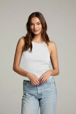 Women Chaser Brand August White Tank Top