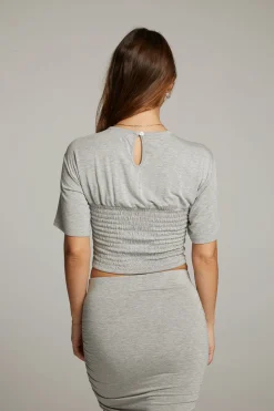 Women Chaser Brand Bayside Heather Grey Tee