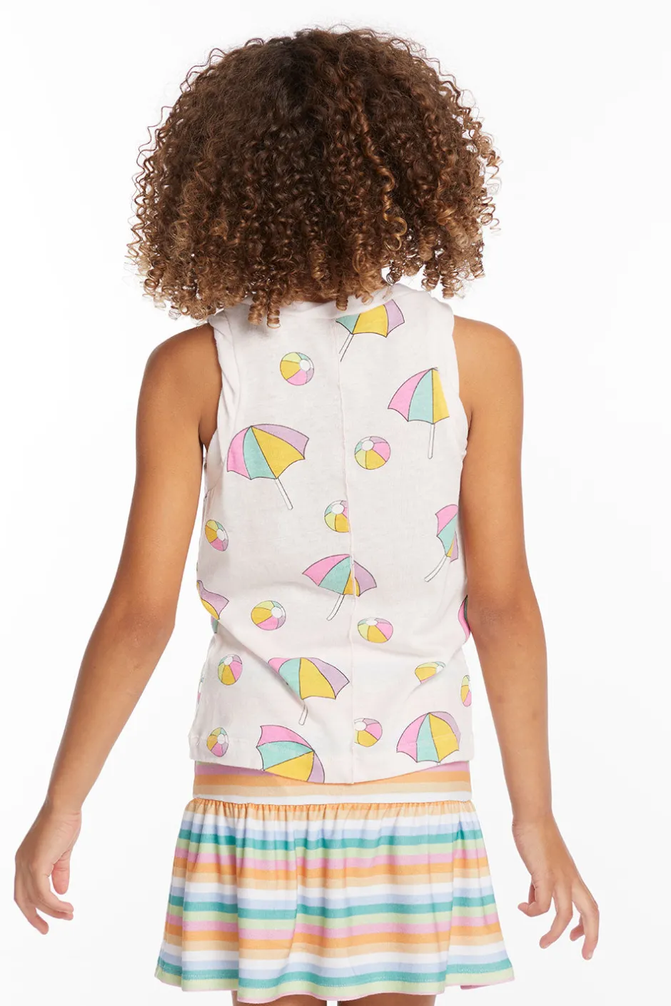 Kids Chaser Brand Beach Balls & Umbrellas Girls Tank Top