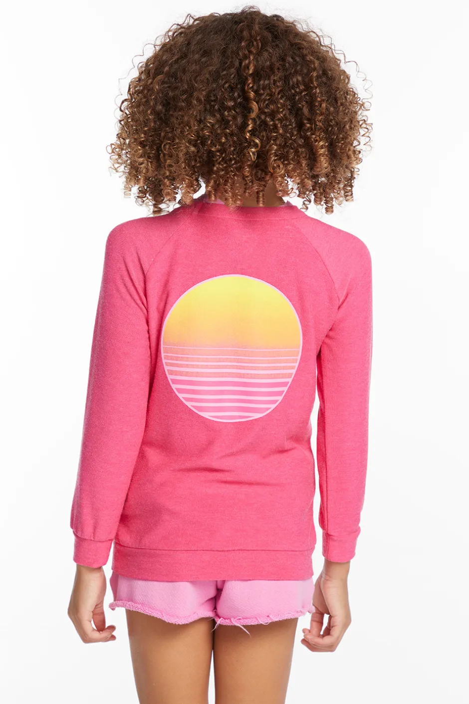 Kids Chaser Brand Beach Club Girls Cozy Knit Raglan Pullover