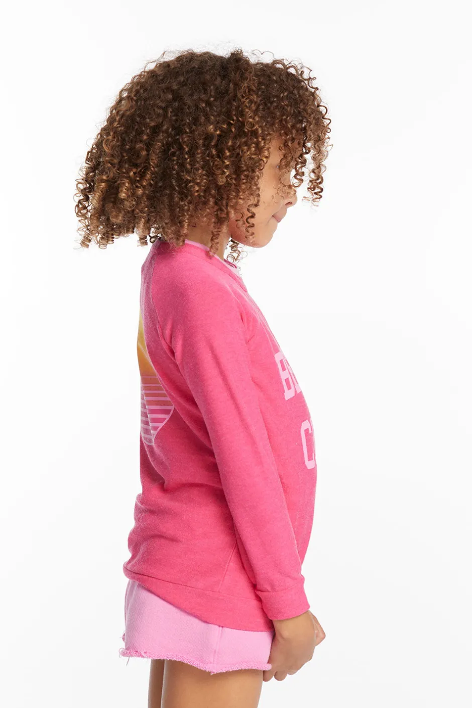 Kids Chaser Brand Beach Club Girls Cozy Knit Raglan Pullover