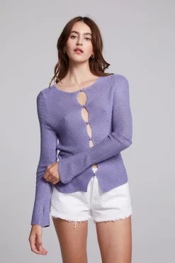 Women Chaser Brand Bianca Violet Sweater