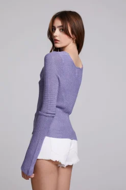 Women Chaser Brand Bianca Violet Sweater