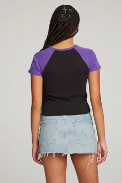 Women Chaser Brand Black Sabbath Henry Logo Tee