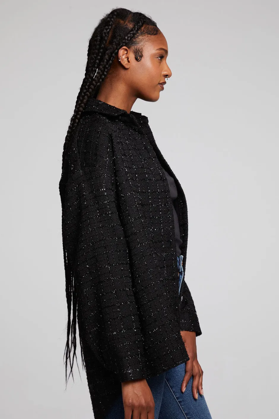 Women Chaser Brand Blake Licorice Button Down