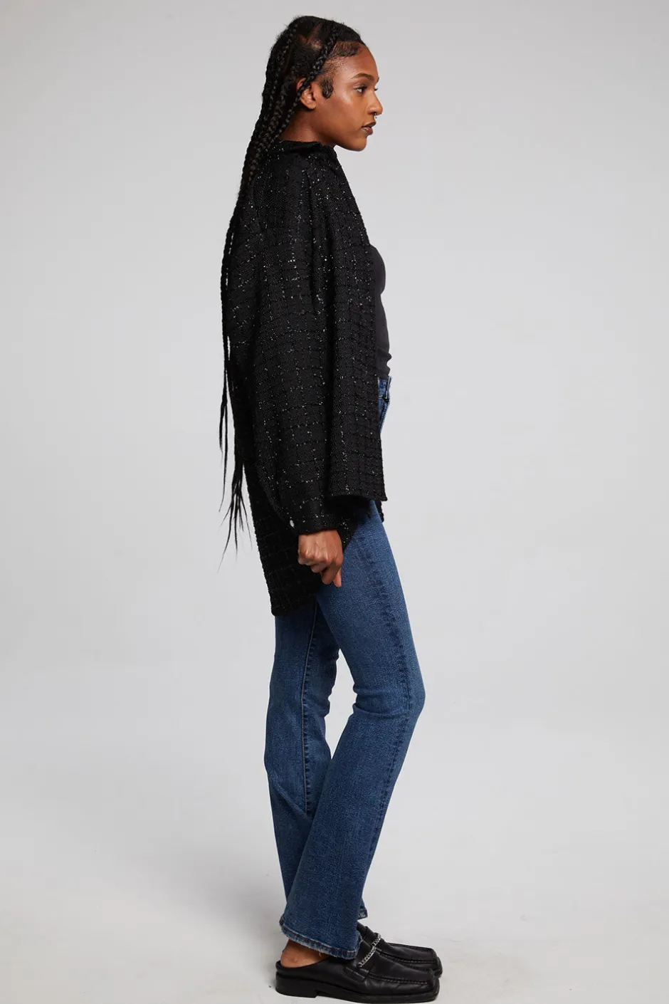 Women Chaser Brand Blake Licorice Button Down