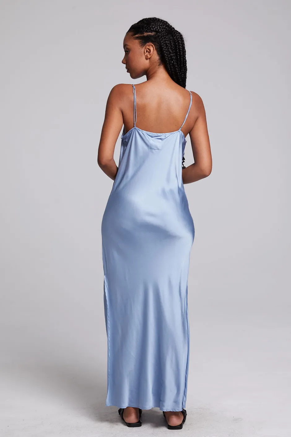 Women Chaser Brand Bleeker Blue Grotto Midi Dress
