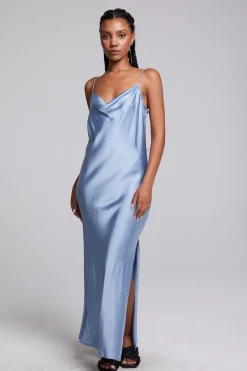 Women Chaser Brand Bleeker Blue Grotto Midi Dress