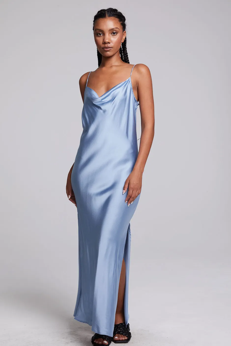 Women Chaser Brand Bleeker Blue Grotto Midi Dress