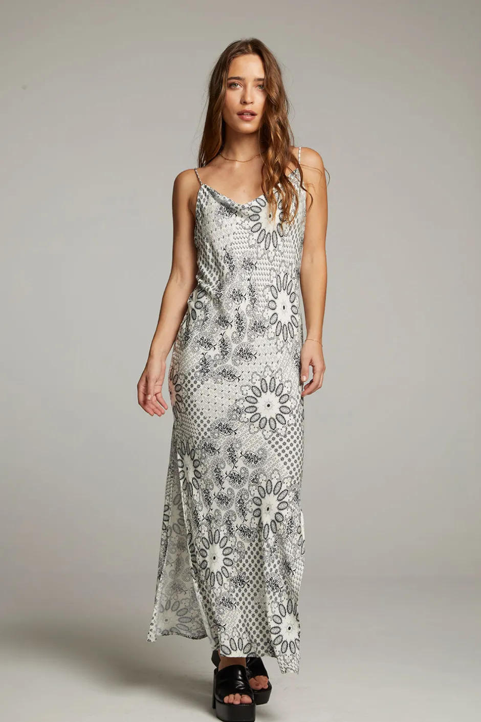 Women Chaser Brand Bleeker Paisley Bandana Slip Dress