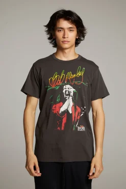 Women Chaser Brand Bob Marley Live On Stage Crew Neck Tee