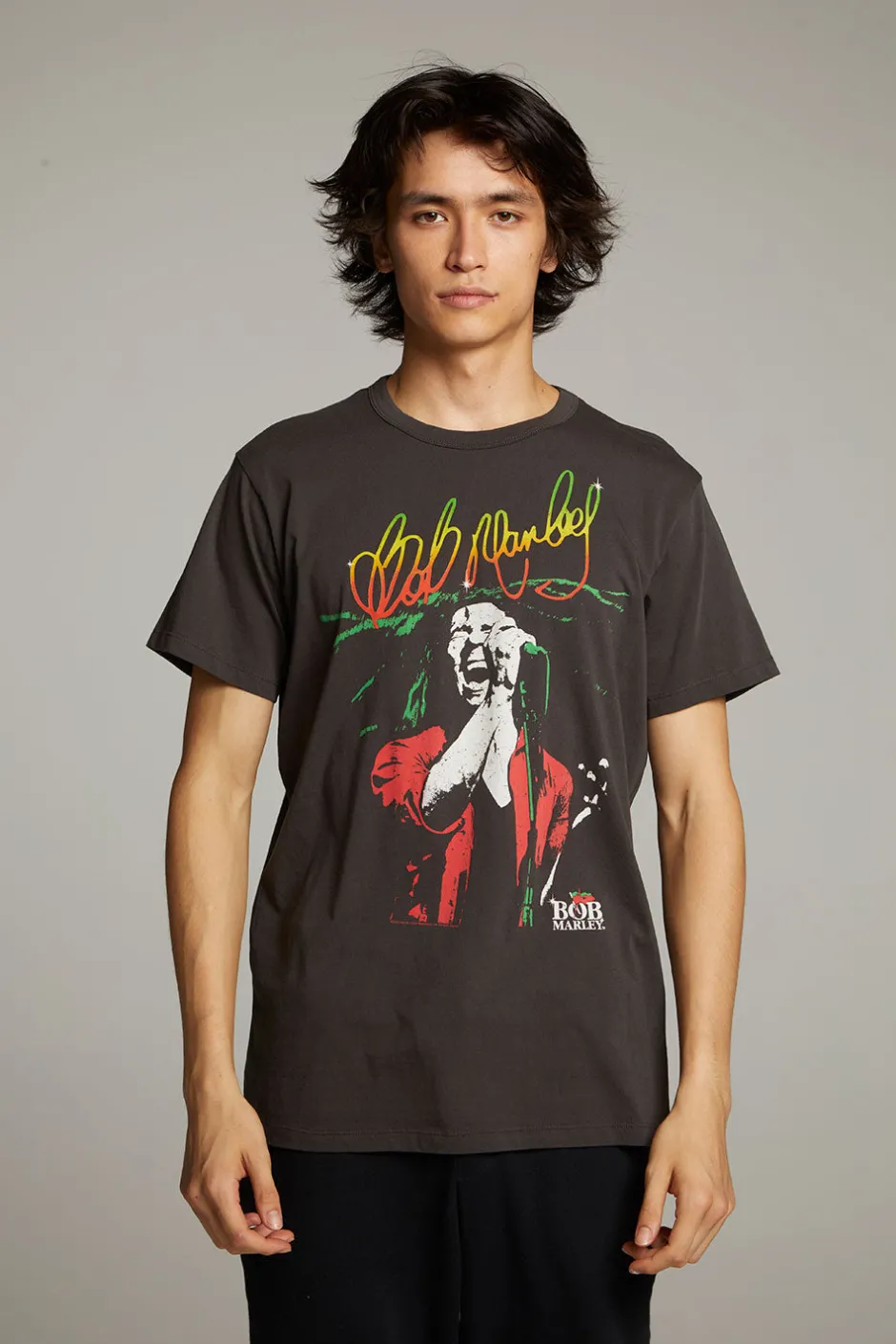 Women Chaser Brand Bob Marley Live On Stage Crew Neck Tee
