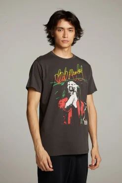 Women Chaser Brand Bob Marley Live On Stage Crew Neck Tee