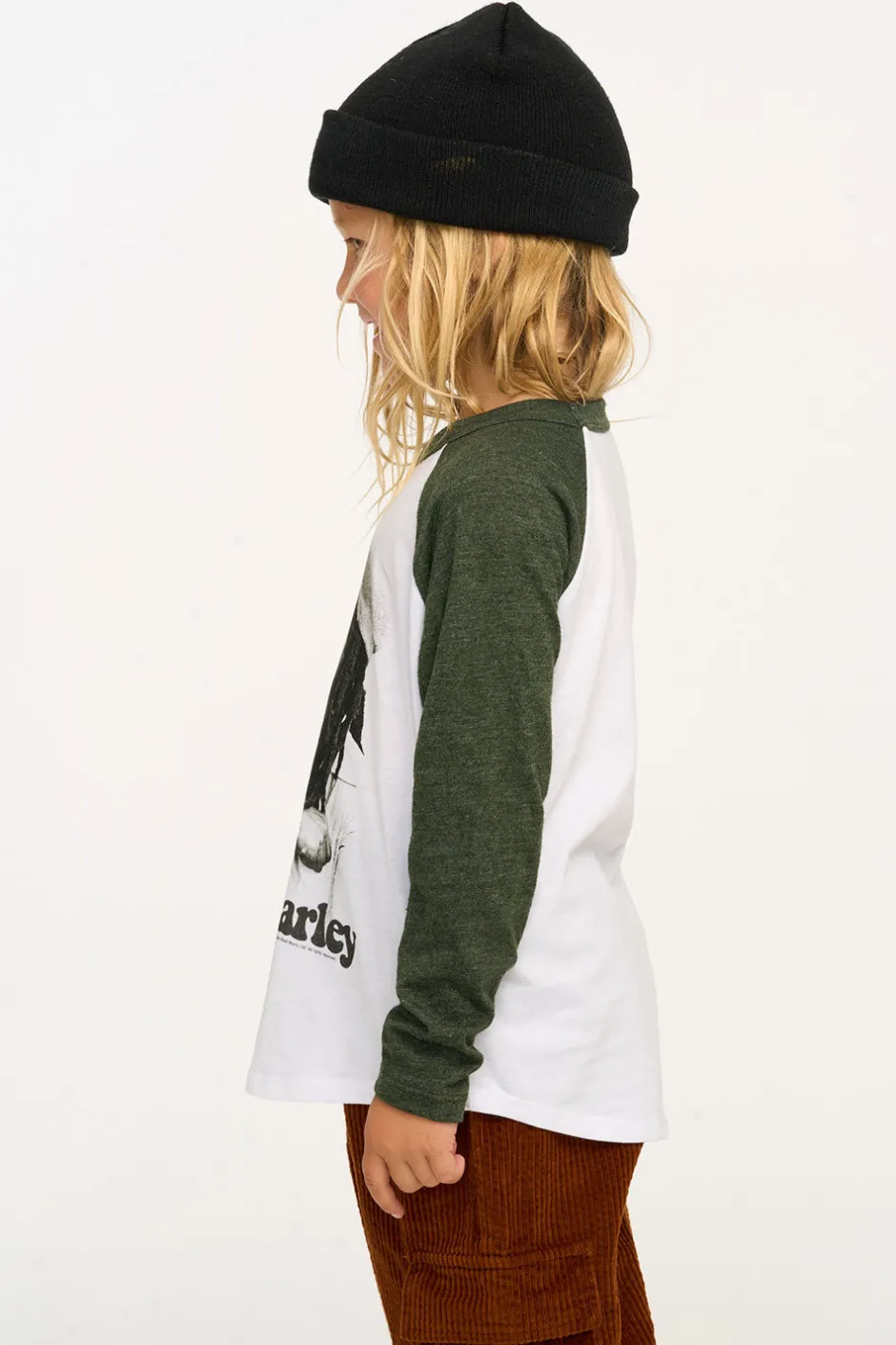 Women/Kids/BOY Chaser Brand Bob Marley Portrait Boys Baseball Tee