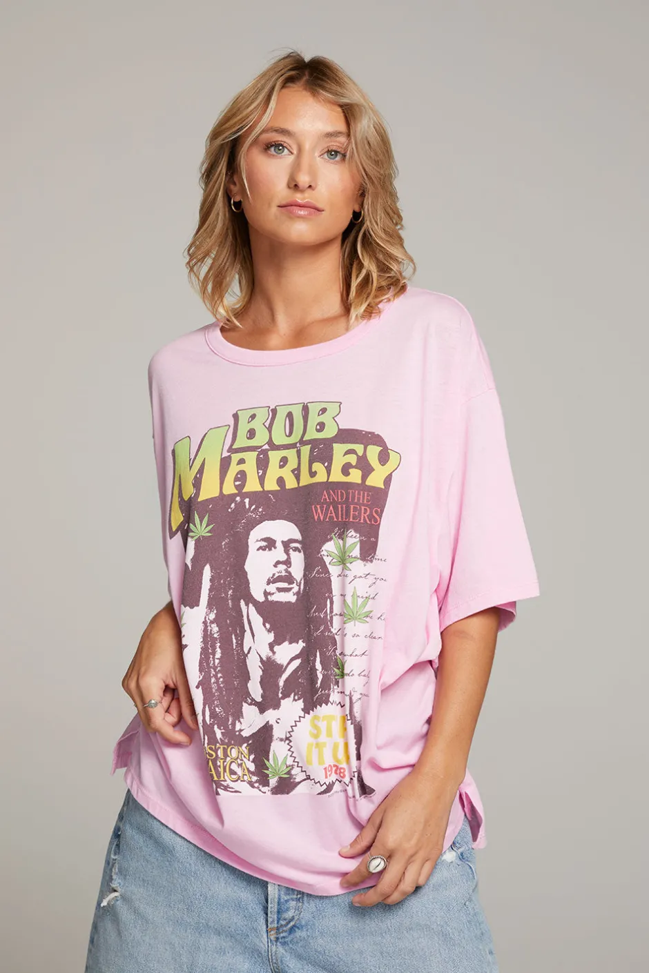Women Chaser Brand Bob Marley Stir It Up One Size Tee