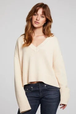 Women Chaser Brand Bolinas Whitecap Grey Pullover