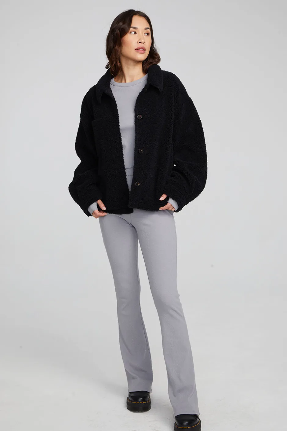 Women Chaser Brand Bolt Shadow Black Jacket