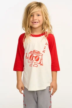 Kids/BOY Chaser Brand Boombox Boys 3/4 Sleeve Raglan Baseball Tee