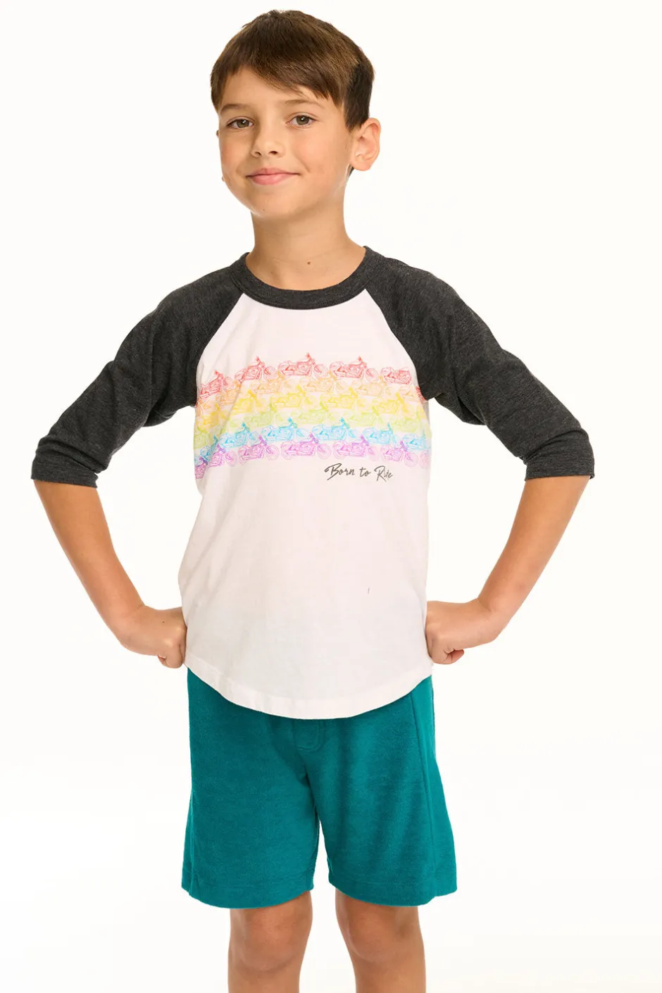 Kids/BOY Chaser Brand Born To Ride Baseball Tee