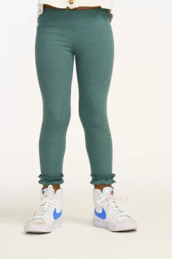 Kids Chaser Brand Bottom Ruffle Dark Forest Green Legging