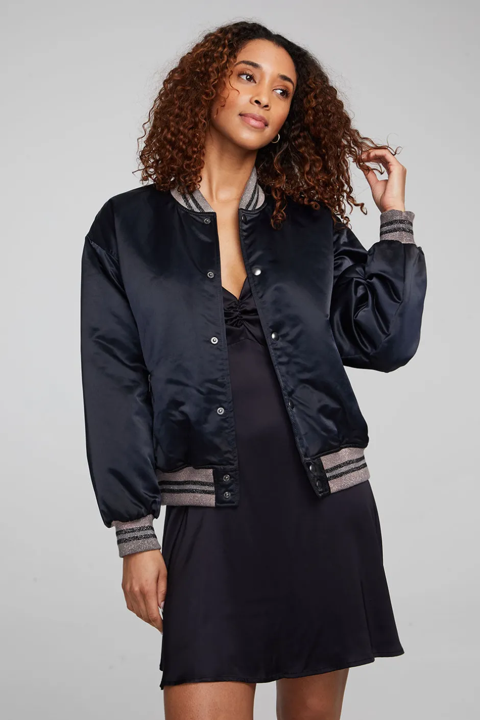 Women Chaser Brand Boulevard Shadow Black Bomber