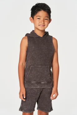 Kids/BOY Chaser Brand Boys Linen French Terry Sleeveless Muscle Pullover Hoodie