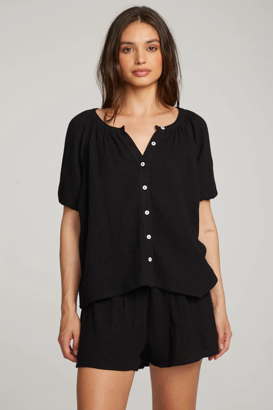 Women Chaser Brand Brentwood Licorice Blouse