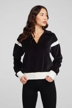 Women Chaser Brand Brooke Shadow Black Blouse