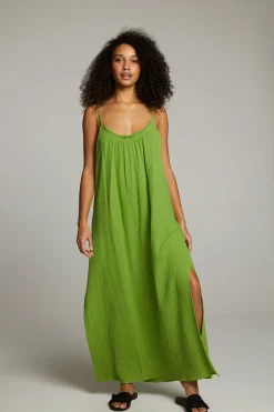 Women Chaser Brand Bull Piquant Green Maxi Dress