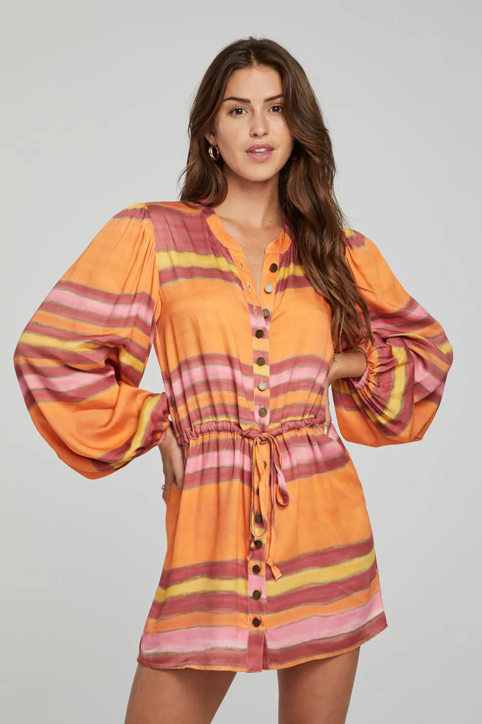Women Chaser Brand Cabrillo Mini Dress - Sunset Stripe
