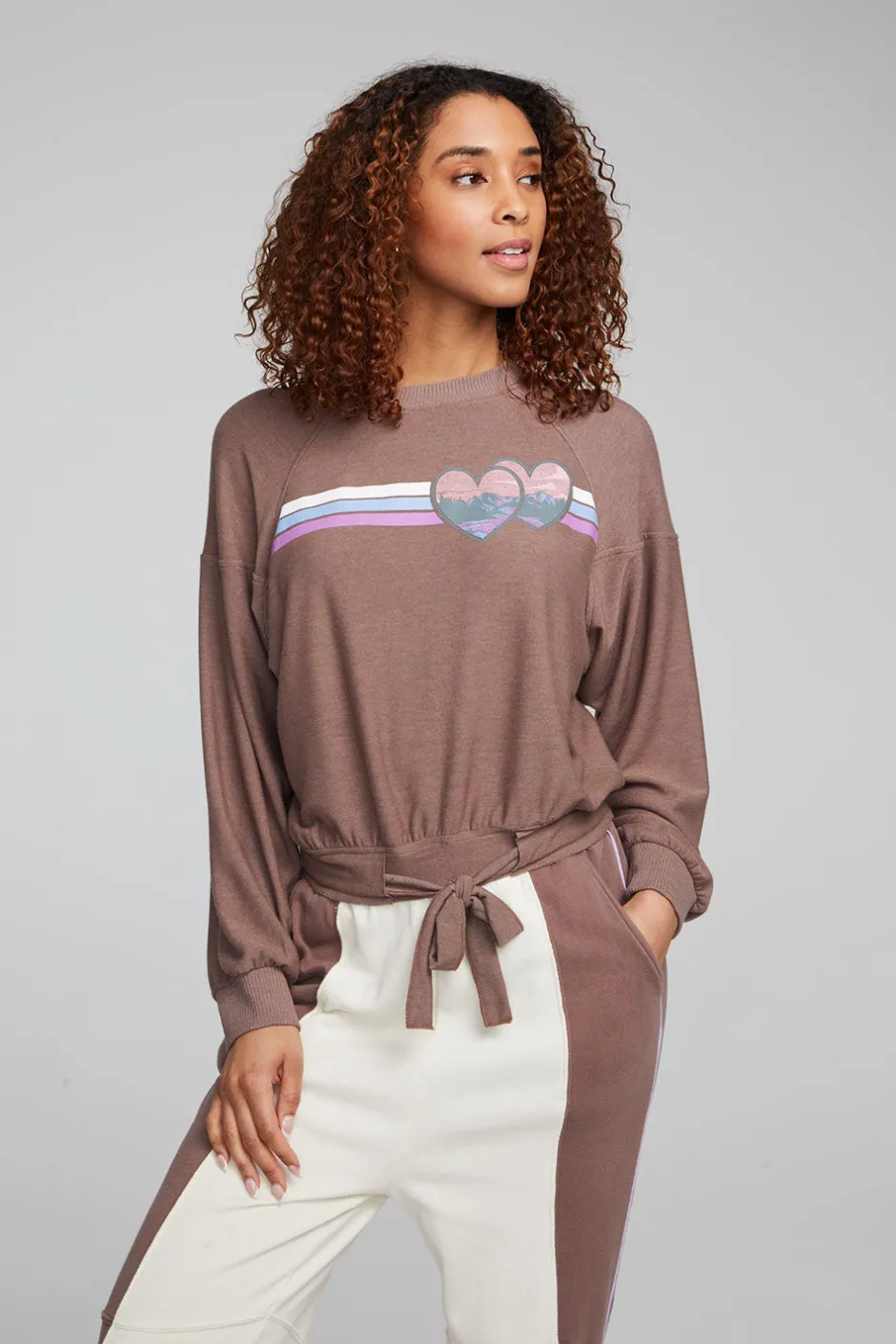 Women Chaser Brand Camping Hearts Top